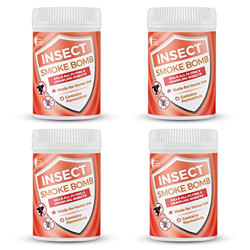 READY STEADY DEFEND Flying & Crawling Insects Smoke Bomb | Pack of 4 Mini Bombs | 30sqm