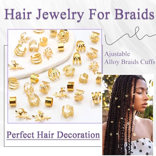 40 pincitas doradas para cabello trenzado multestilo miniatura 6