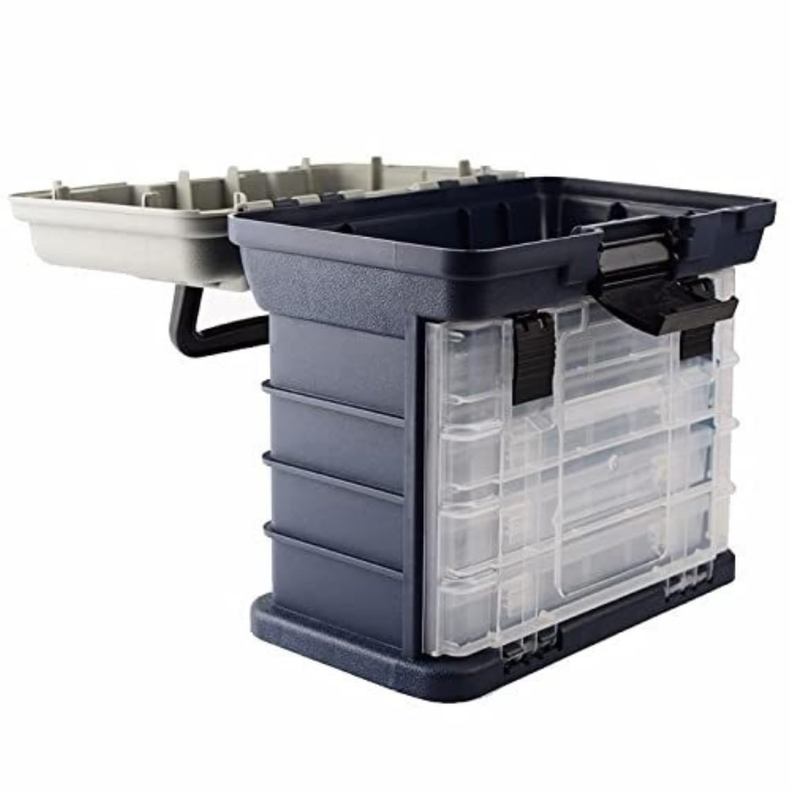 Cassetta Pesca Portatili Scatola Portautensili Da Pesca Contenitore Multistrato Scatola Con Manico In Plastica Esche Da Pesca Ami Da Pesca Custodia Di Stoccaggio Cassetta Pesca Porta Accessori(Grün)