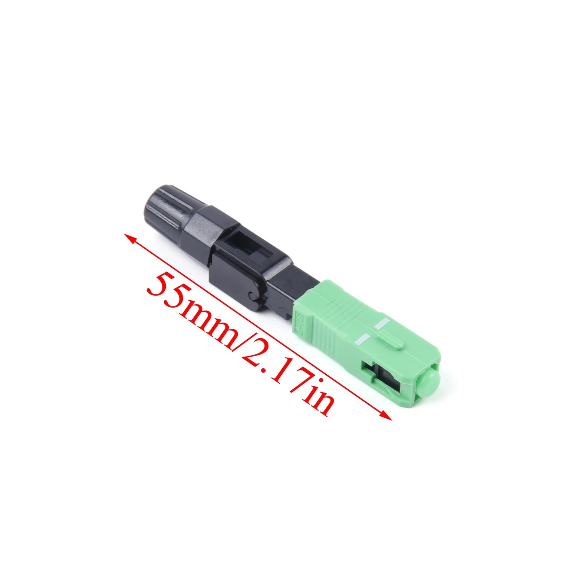 Épisseur de Fibre Optique Adaptateur Fibre Optique monomode SC, Assemblage Rapide sur site, 55 mm/2,17 Pouces, 10 à 400 pièces(80pcs)