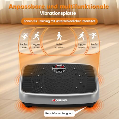 Vibrationsplatte für zu Hause von MOSUNY Doppelmotor, 450 LBS Kapazität