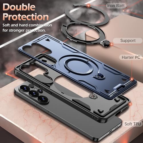 Image of for Samsung Galaxy S26 Ultra Case Magnetic with stand, with Mag-Safe, with Screen Protector, Wireless Charging, Shockproof for Samsung S26 Ultra 5G Phone Case, Ring Holder Cover for Samsung S26 Ultra