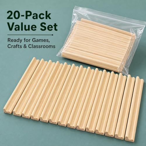 Set 20 Soportes de Madera para Fichas de Scrabble miniatura 7
