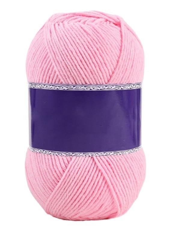 Fil peigné en coton et acrylique haut de gamme, épaisseur idéale crochet, lot de 5 rouleaux 100g
