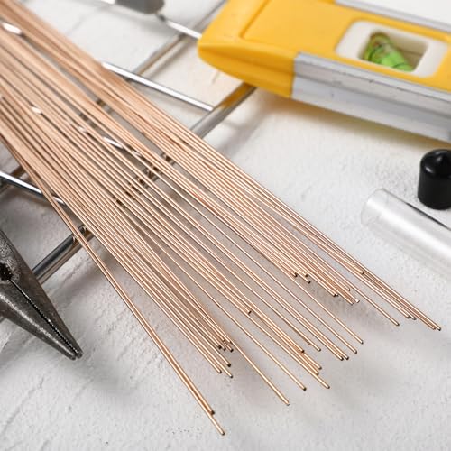 Image of Tandefio 7.5% Silver Brazing Rods Aws BCUP-4 40 Sticks, Silver Solder Round Welding Rods 0.050 inchx1 /8 inchx10 inch for Air Conditioning, Refrigerator, Cold Storage & HVAC Units, Phos Copper Brazing Alloys