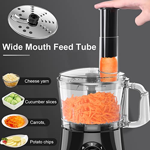 Food Processor, Anthter 600W Professional Food Processors & Vegetable Chopper, With 7 Processor Cups, Reversible Disc, Chopping Blade & Dough Blade For Chopping, Slicing, Purees & Dough #TOP4