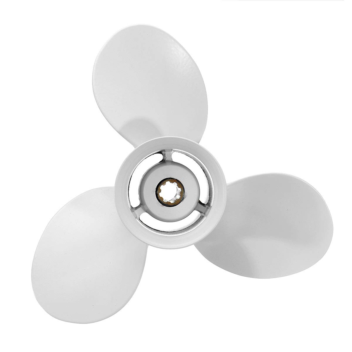 Szwaldaper Elica fuoribordo 9 1/4 X 9 3/4, for, 9.9-15HP 683-45952-00-EL Elica marina in lega di alluminio 8 denti scanalati 3 pale