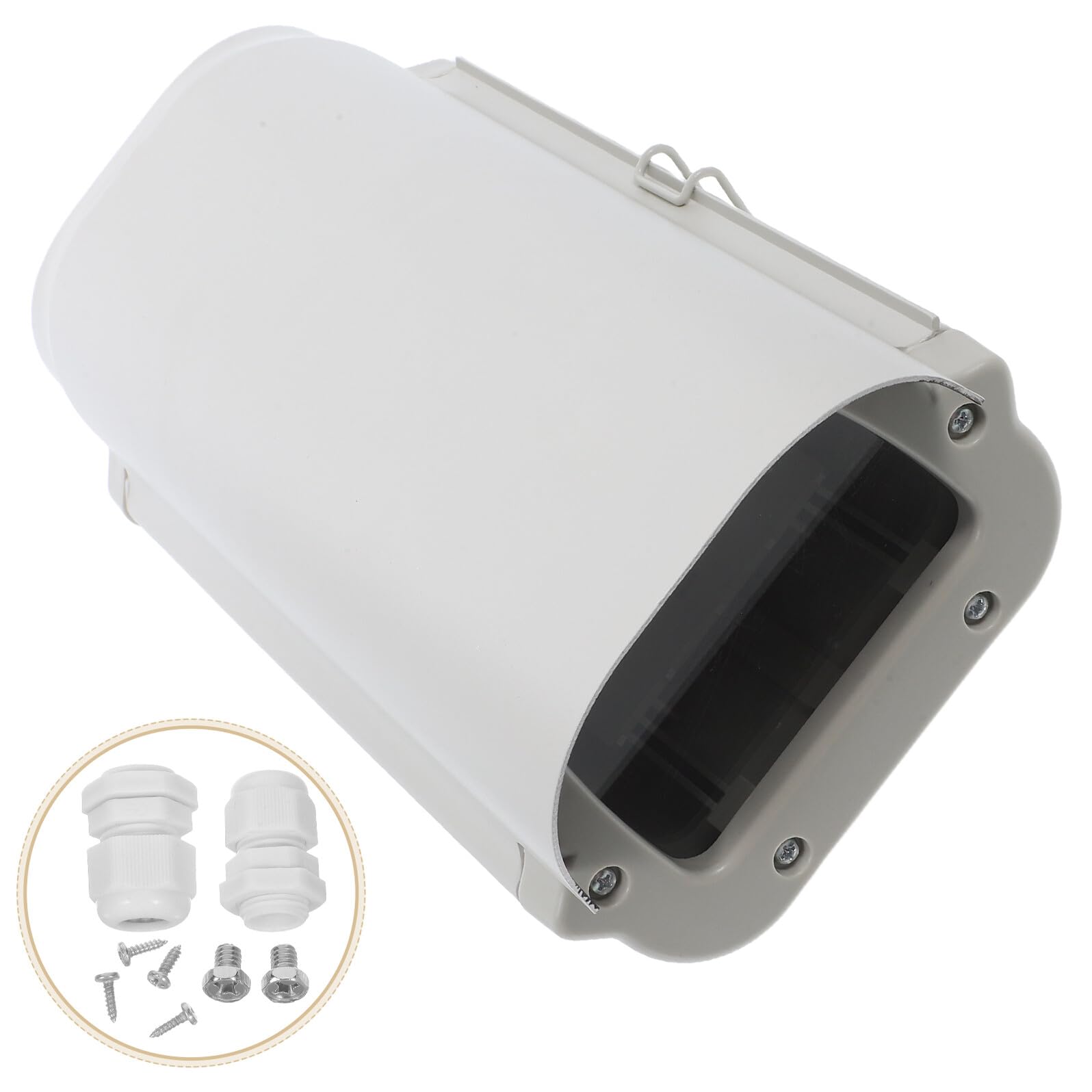 SOIMISS Boîtier de Caméra Protection Extérieure pour Caméra de Sécurité Toit Résistant aux Intempéries Anti-Soleil et Anti-Pluie