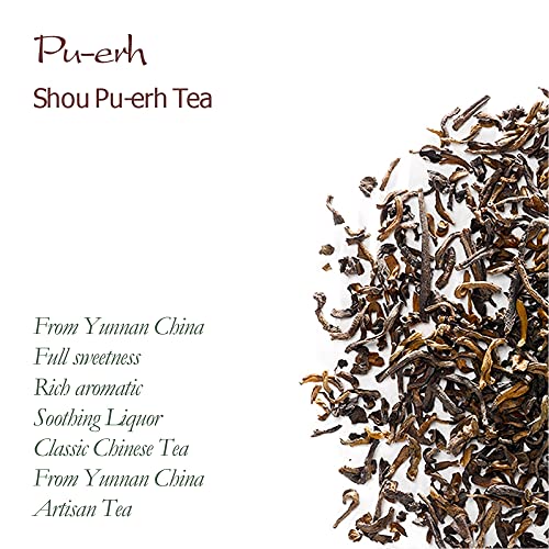 Pu-Erh Tee Yunnan China - Pu Er Roter Tee - Chinesisch Lose Blätter Puerh - Neun Jahren Reifezeit Pu’Erh - Puh Er - Puer Pu Er Grüner Tee Puh Erh Tee Pure Tee Pu Erh Puh-Erh-Tee Puher Tee