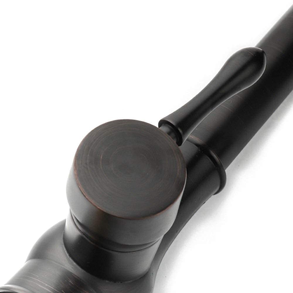 OKUOKA Kit de reparación, Grifo de Fregadero de Cocina extraíble y Bronce Antiguo Europeo a la Moda, Mezclador de rotación Completa de Cobre Negro, Duradero