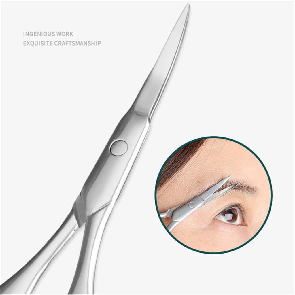 Ensemble de 6 Ciseaux à Ongles en Acier Inoxydable, Coupe-Ongles, Pochette zippée, Outils de manucure pour la Coupe