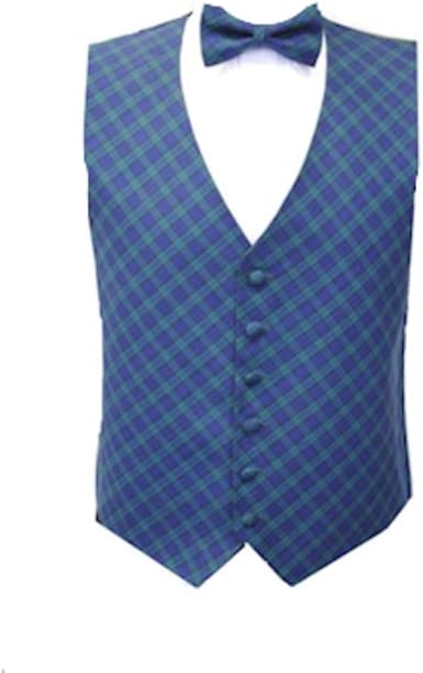 Plaid tuxedo vest Clearance