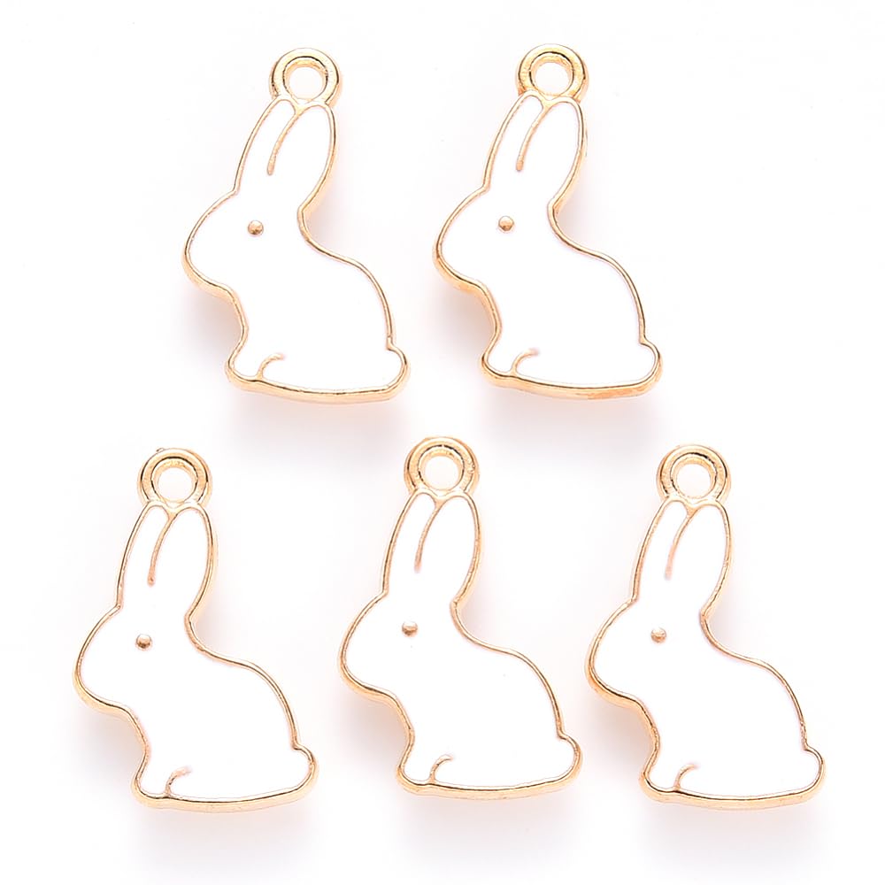 Easter Day Rabbit Charms Little Rabbit Pendants DIY Jewelry Crafts Making Necklace Bracelet Keychains Decor Ornaments