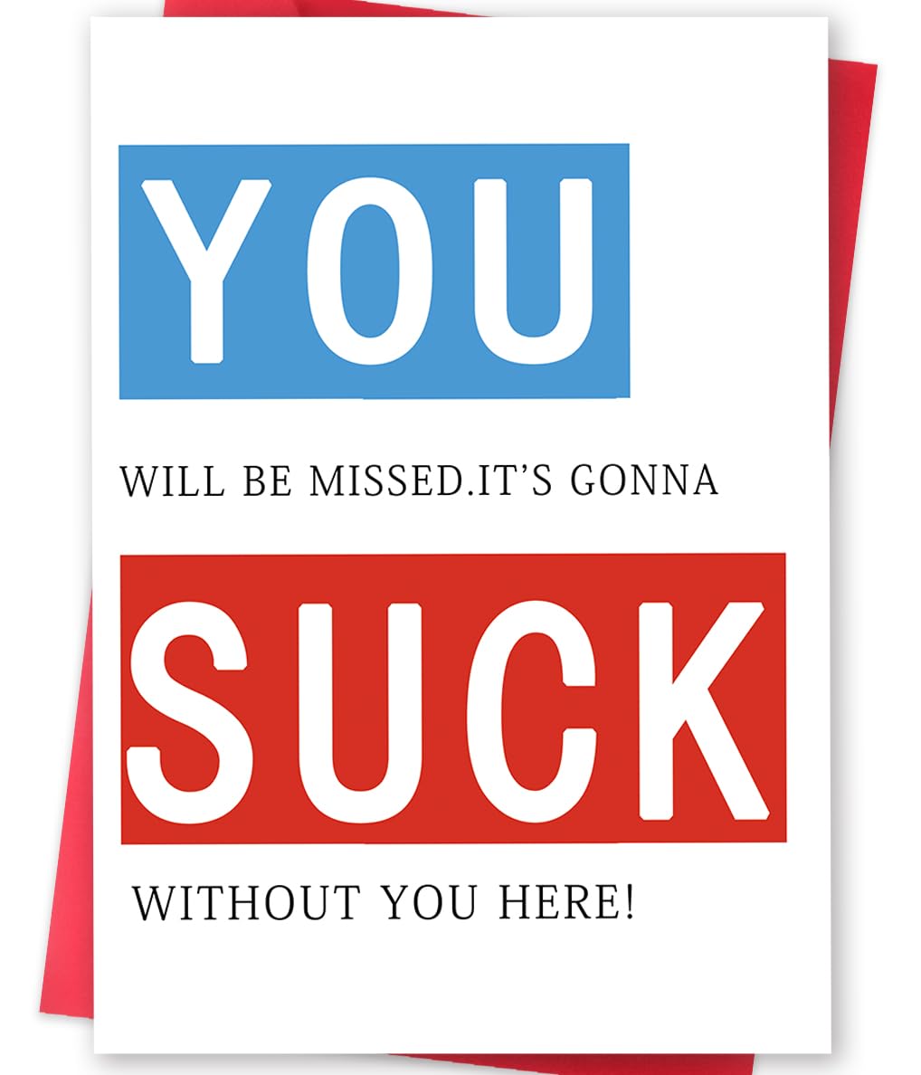 Sarcasm Leaving Definition Card for Work Bestie Friend, Rude Farewell Gifts for Coworkers, Naughty Going Away Gifts for Women Men, Funny Goodbye Cards for Him Her