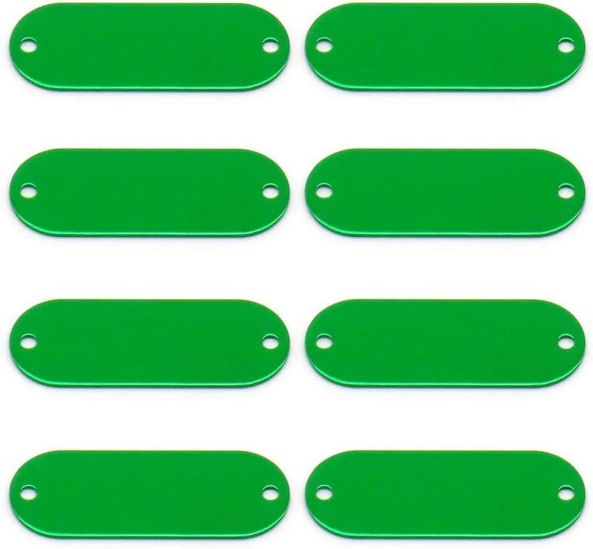 Lot de 100 étiquettes d'identification personnalisées pour chien, anti-perte, pour collier d'animal de compagnie, vierges, gravées sur mesure, nom, numéro de téléphone, adresse, pendentif, vert, S, 4
