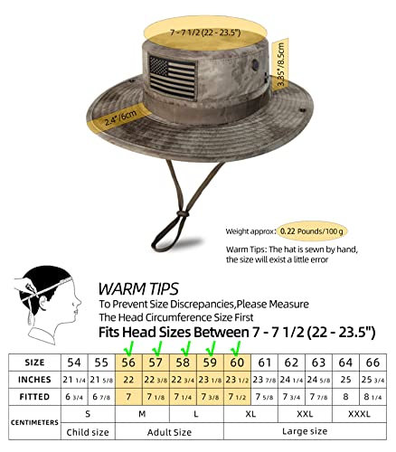Massmall Sun Hat For Men And Women Uv Protection,Bucket Hat For Men With Strings,Boonie Hat For Men,Fishing Hat For Men/Acu Camo #TOP1