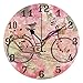Produktbild Caonm Vintage Floral Flower Bike Bicyle Runde Acryl Wanduhr, Silent Non Ticking Art Painting