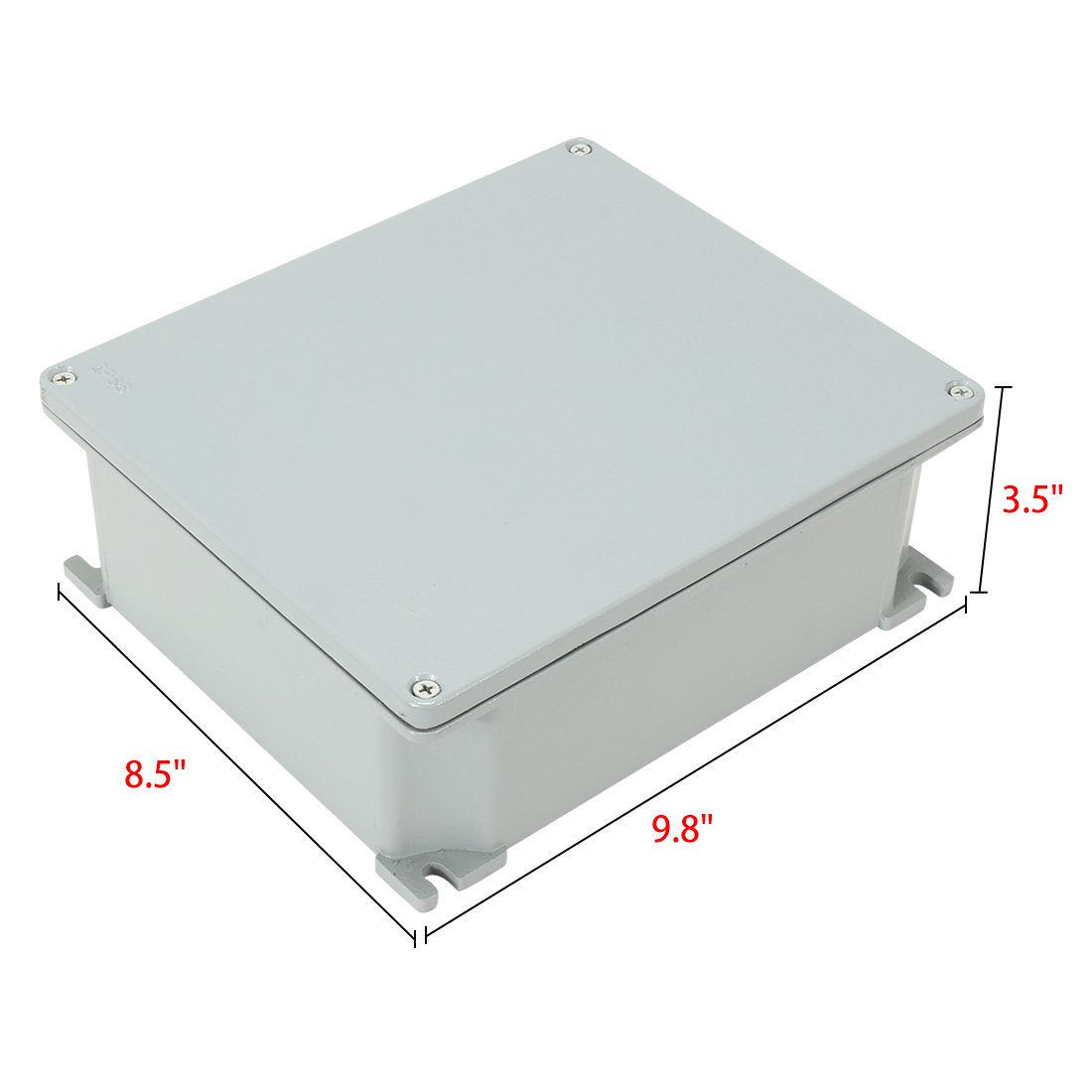 Aexit Caja de conexiones de aluminio de 9.8 '' x8.5 '' x3.5 '' (250mmx215mmx90mm) Caja de conexiones universal Proyecto eléctrico universal (84267086a83dfefcd5d42d89318da322)