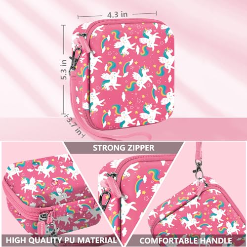 Image of Leayjeen Kids Camera Case Compatible with ESOXOFFORE /Dylanto /GKTZ /HiMont /CAMCLID Kids Camera Instant Print for Christmas Gifts and Birthday Gifts for Kids 3-12 Years Old - Pink Unicorn (Case Only)