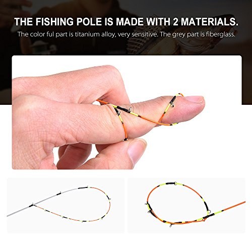 Cana de pesca, Andoer 1M 2 Seções Leve Barco de Jangada Vara De Pesca Ponta De Titânio Vara De Pesca