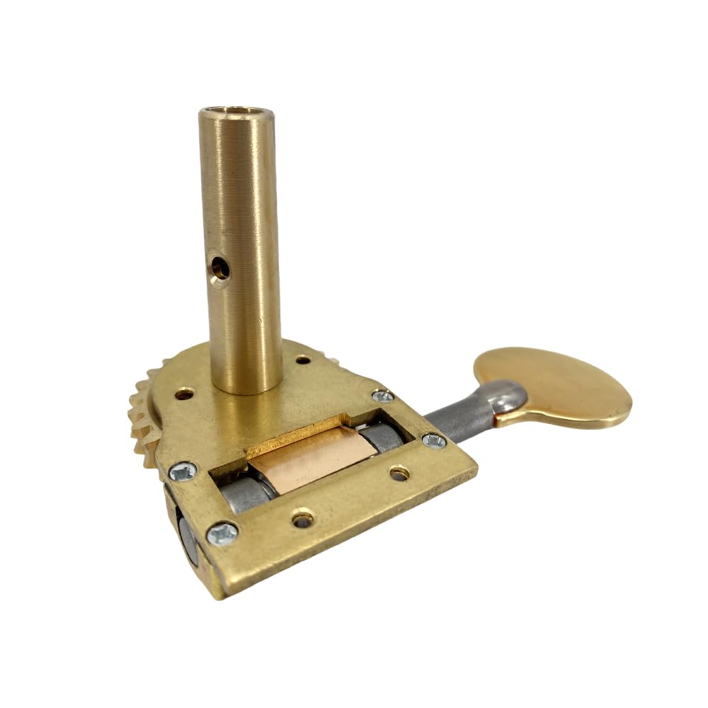 4-strunowe maszyny do strojenia basu (zestaw 4 szt.) Open Gear Tuning Key Pegs Machine Head zamiennik do gitary elektrycznej, basu lub instrumentów precyzyjnych, złota stal (okrągła)