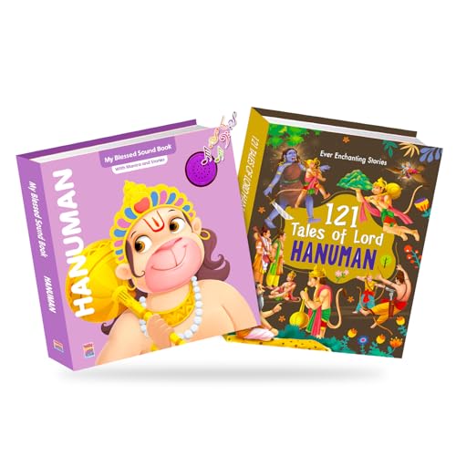 Image of Hanuman Mantra Sound and 121 Story Book Combo for Kids ; India's First Mythology Mantras Sound Book to Teach Indian Culture, Values Devotional