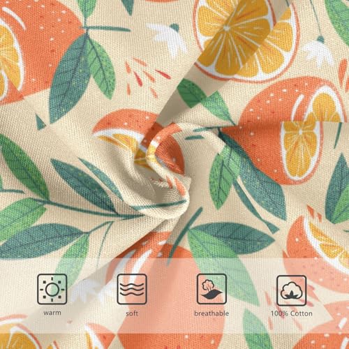 Boys' Exclusive Briefs Toddler Underwear 95% Combed Cotton Boxerbriefs 2T Orange Slices and Leaf Pattern 183