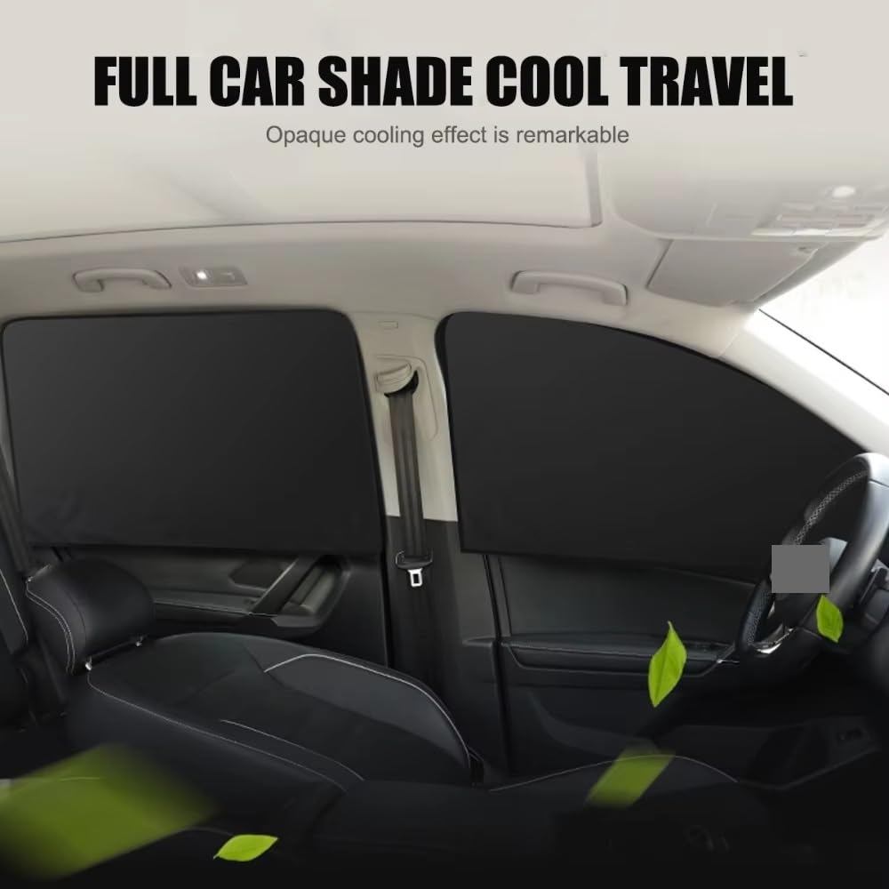 Parasol De Ventana Lateral para Coche Cortina Protección Solar Cubierta Reflectante Magnética para Privacidad Parasol Lateral Coche(Whole Set 4pcs)