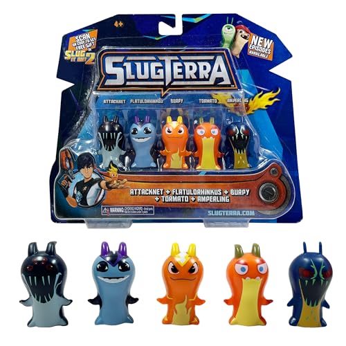 Slugterra, 5 Personnages, 4,5 cm, Modèle aléatoire, pour Les Enfants à partir de 4 Ans, LUU02, Multicouleur