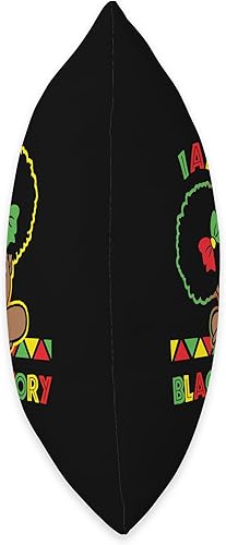 Miniatura 2 de I am Black History Little Girl Afro Love African I am Black History Cute Little Girl Afro African American Throw Pillow, 16x16, Multicolor