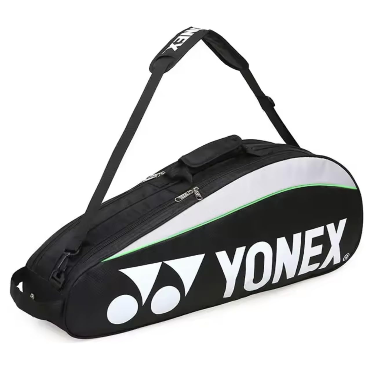 YONEX Badminton Tasche - Schlägertasche für Tennis, Badminton & Squashschläger Blau, Schwarz, Rot, Gelb, Rosa und Grün Badminton-Tasche, Platz für bis zu 6 Schläger + 3 Seitentaschen + Schuhfach