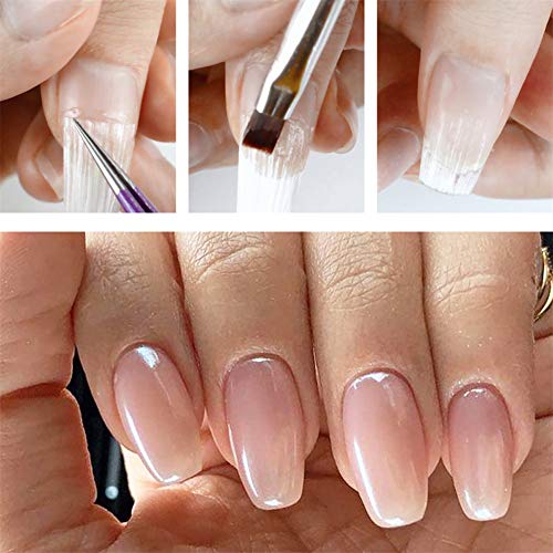 10pcs Fiberglass for Nail Extension Fibernails Acrylic Tips Manicure Salon Tool Curvature Clips Silk Wraps