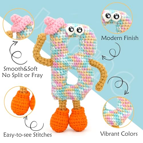 Image of 2 * 50g Rainbow Beginner Crochet Yarn for Crocheting and Knitting Multicolor Cotton Crochet Yarn for Beginners(Candy)