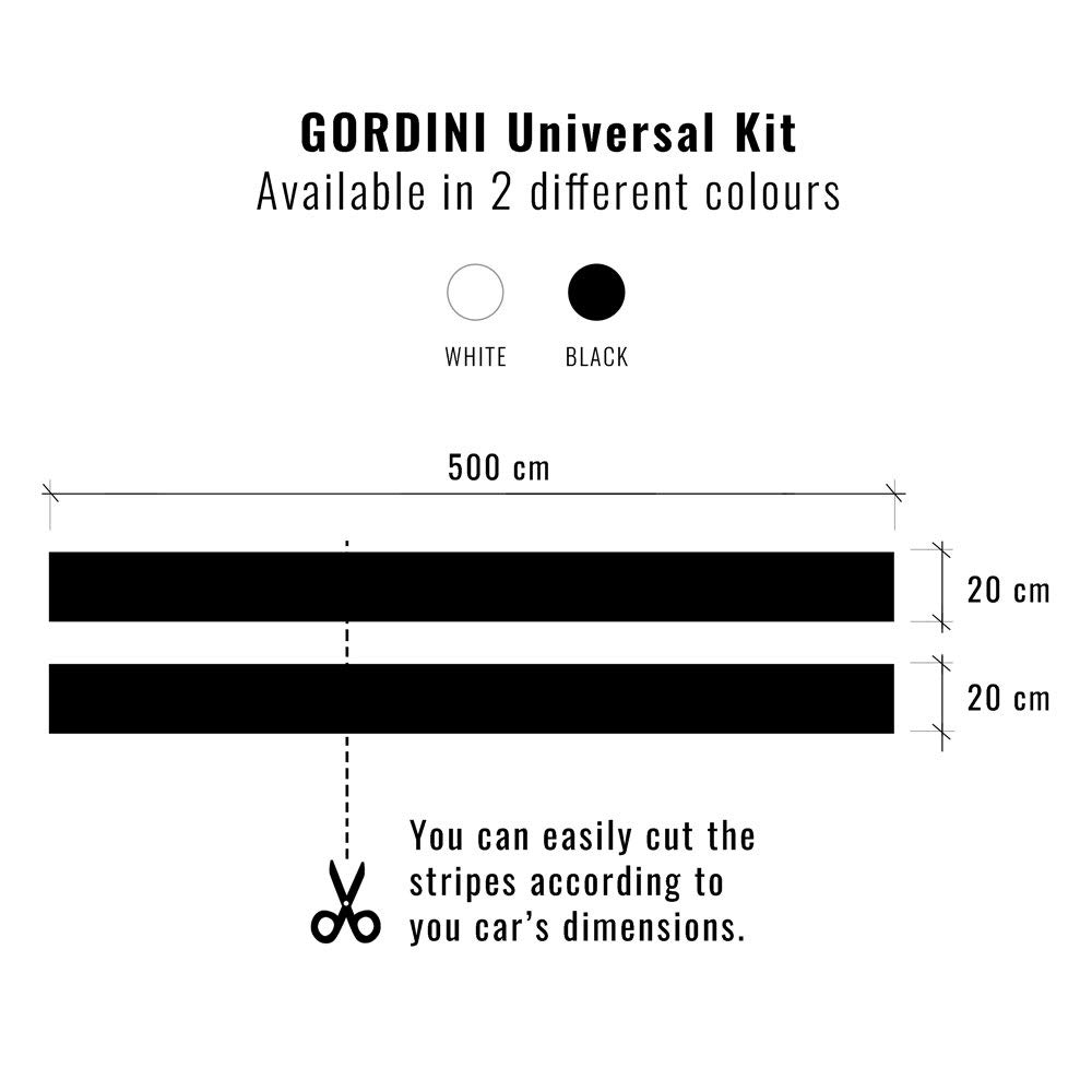 4R Quattroerre.it Tiras adhesivas compatibles con kit Gordini Renault Blanco
