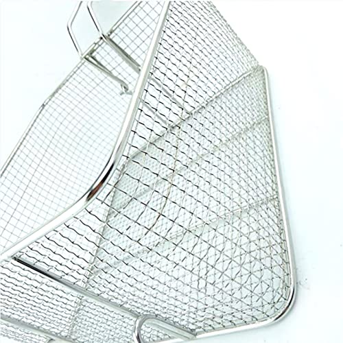 Cesta para freír de acero inoxidable, freidora comercial cuadrada para uso profesional, fácil de limpiar, ideal para restaurantes