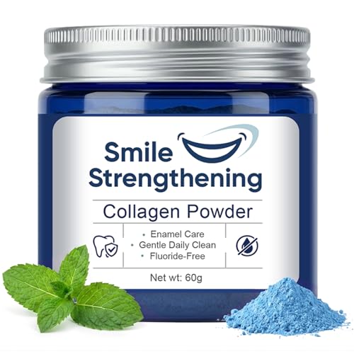 Collagen Powder for Gums Collagen Gum Powder with Hydroxyapatite & Collagens Enamel Strengthening Toothpaste Powders for Coffee and Tea Stains Plant-Based Oral Care Formula for Adults Mint 2 Oz