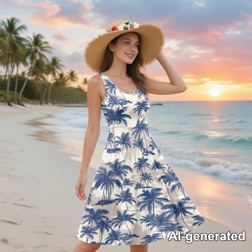 Image of Hawaii Matching Couple Outfits Husband and Wife Clothing Fashionable Mens Casual Shirts Hawaii Dress with Soft Fabric