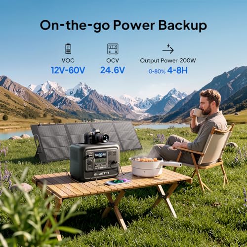 Image of BLUETTI Elite 100 V2 Solar Generator with 200W Solar Panel Included (Ships Separately), Portable Power Station 1024Wh w / 4 1800W AC Outlets, 35% Smaller, Ideal for Camping, Emergencies, Backup Power