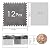 12 pcs Thickened Plush Interlocking Floor Mat 0.6" Thick- Fluffy Square Tiles with 12 Edgings Soft Anti-Slip Puzzle Area Rug Playmat for Room (11.8", Gray & Light Brown)