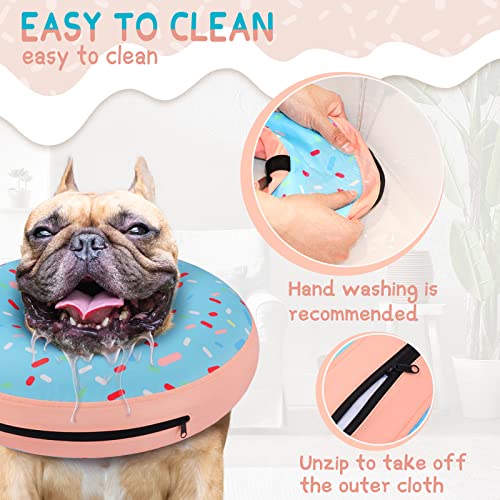 Image of Supet Inflatable Dog Cone Collar for Small Dogs Puppies Cats, Soft Dog Cone Alternative After Surgery for Puppies Cats to Stop Licking