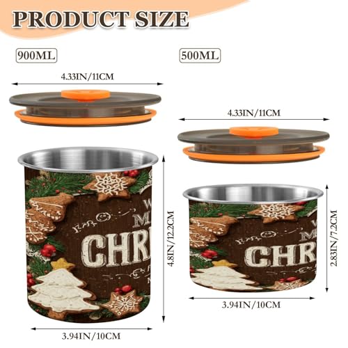 Envase de café grande 900 ml acero inoxidable hermético miniatura 2
