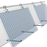 【Du wirst erhalten】2 Paar Halterung Balkonkraftwerk, 8 Klemmbänder, Alle erforderlichen Schrauben, 1 Installationsanleitung.