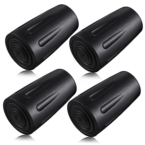 ORFOFE 4個トレッキングポールチップカバー ウォーキングステッキ用 耐摩耗性素材 使用可能場所 舗装路 アスファルト 石畳対応 滑り止め設計 取り付け簡単
