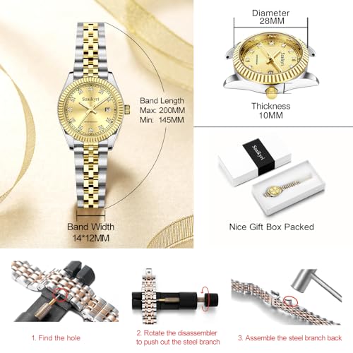 Szaikyri SZ001L Classic Watch For Women With Solid Stainless Steel Band Ladies Dress Watch Womens Calendar Watch thumb #5