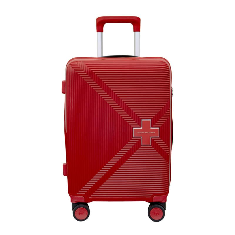 Image of SWISS MILITARY Maze 75CM Hard Trolley Bag, 106L Large Polypropylene Luggage, TSA Lock, 360 Dual Wheels, Anti-Theft Zipper, Branded Interior, Strong Handle, Long Trip Travel Suitcase, 5-Year Warranty