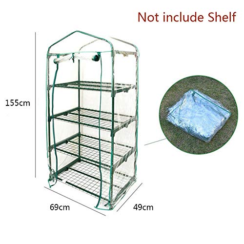 Forart Portable Mini Greenhouse Shelves Cover Indoor Outdoor Plant Shelves Cover Mini Walk-in Greenhouse Shelves Cover for Indoor Outdoor