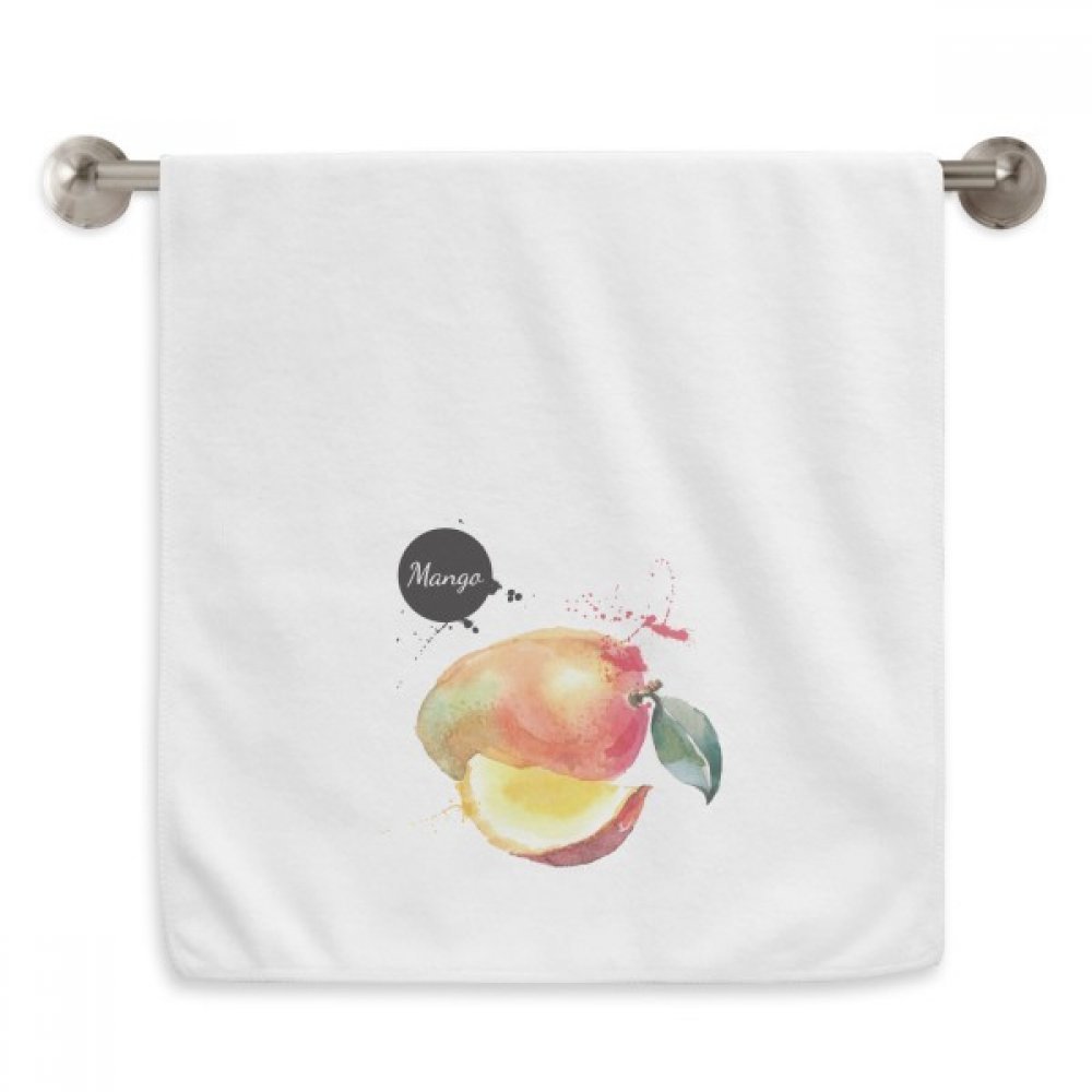 Serviette de toilette aquarelle pomme manga blanche 33x74cm