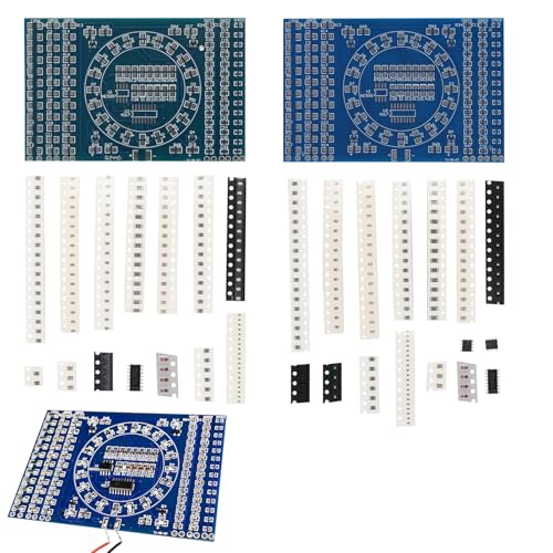 2pcs Kit de Práctica de Soldadura LED Rotativo SMD NE555 - Placa PCB DIY Ideal para Aprender Saldadura, Entrenamiento de Habilidades Electrónicas para Principiantes