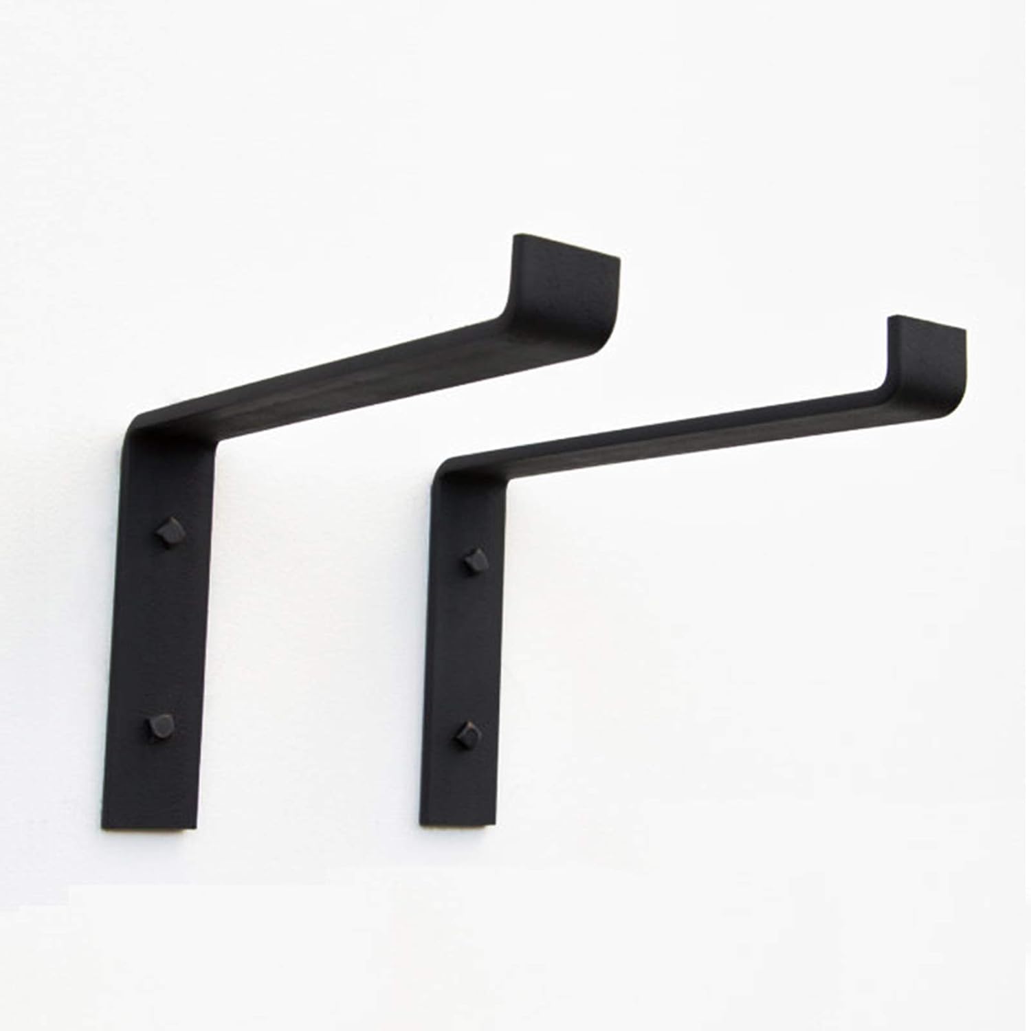 Jolan Wrought Iron Wall Angle Shelf Supporter,Wooden Floating Shelf Bracket,Multifunctional Bookshelf Shelf Decorative Brackets Bearing 50Kg Supporting Brackets for Shelves,Black,150mm(5.9in)