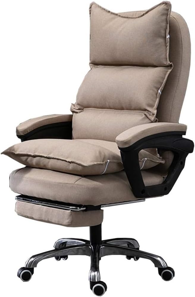 MOYEE Executive Ergonomic Computer Desk Chair with Removable Washable Cover and Footrest Height Adjustable Reclining Lounge Heavy Duty